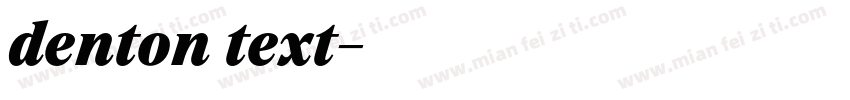 denton text字体转换